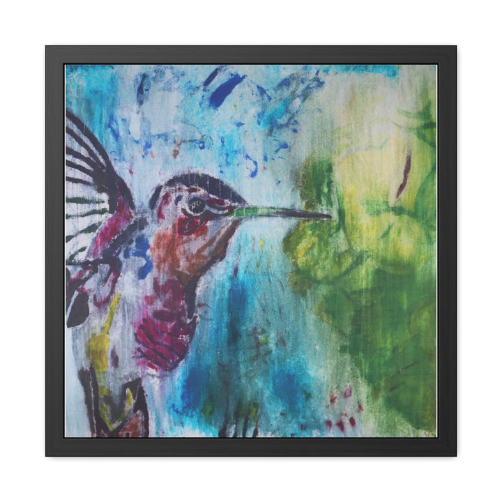 "Hummingbird #3" - Framed Poster (MFG by Printify)