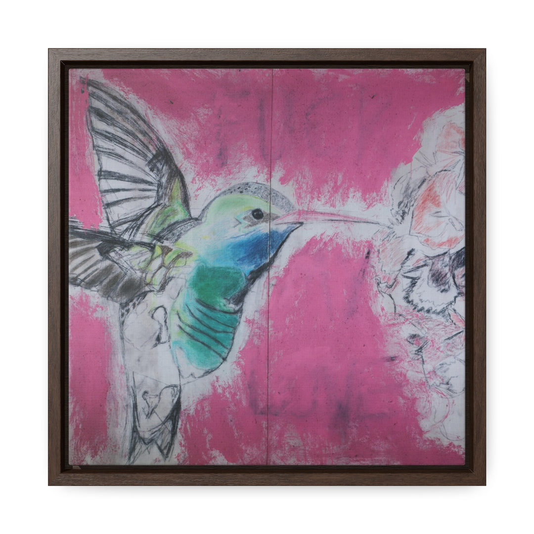 "Hummingbird #4" Gallery Wrapped/Framed Canvas (MFG by Printify)