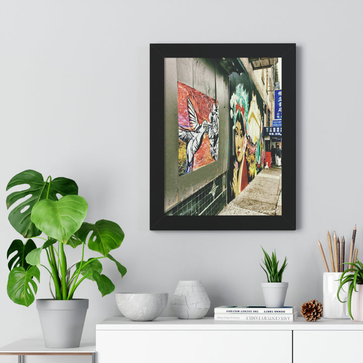 "Hummingbird #1 China Town, SF" - Framed Print