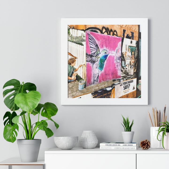 "Hummingbird #4 DT Portland, OR" - Framed Print