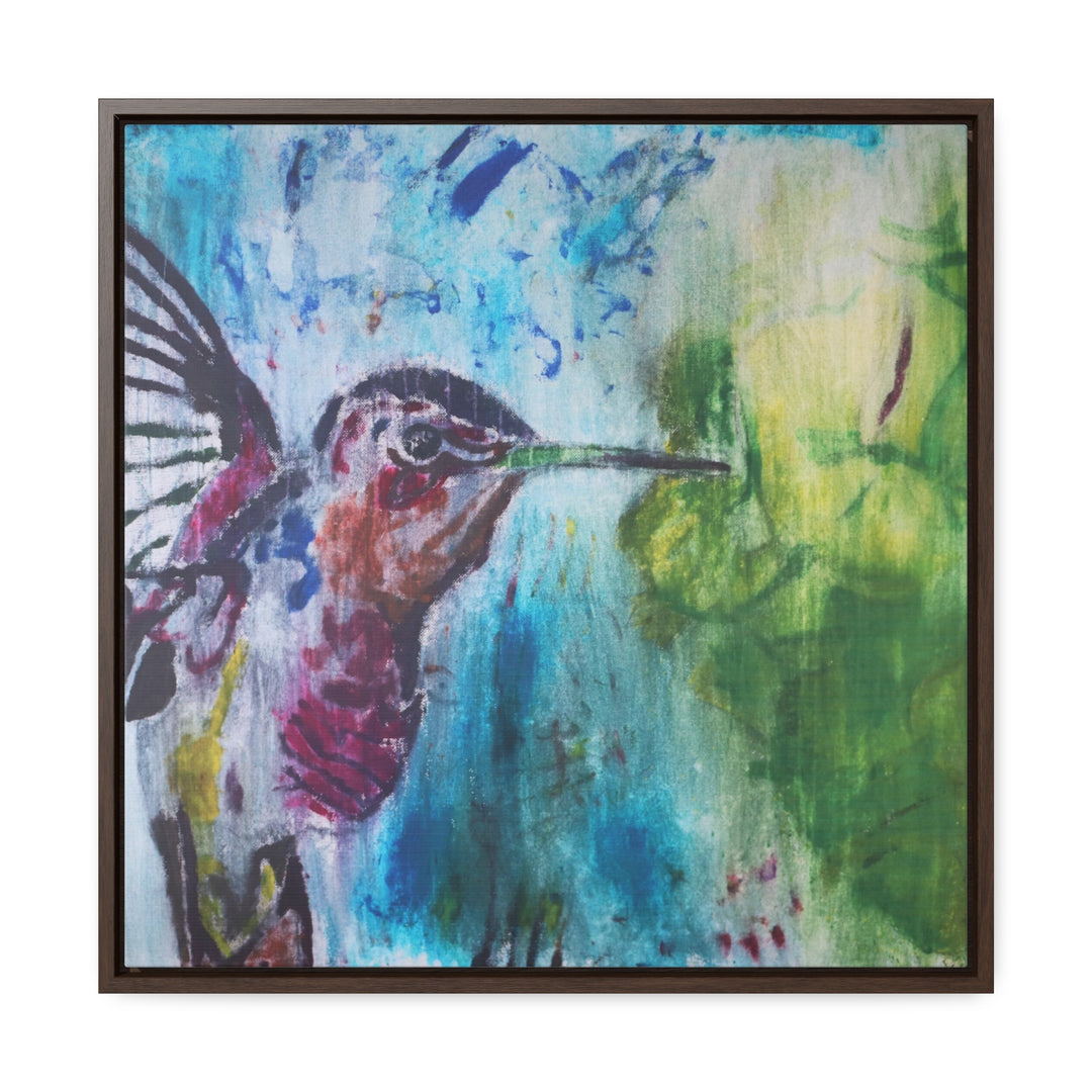 "Hummingbird #3" Gallery Wrapped/Framed Canvas (MFG by Printify)