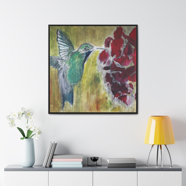 "Hummingbird #2" Gallery Wrapped/Framed Canvas (MFG by Printify)