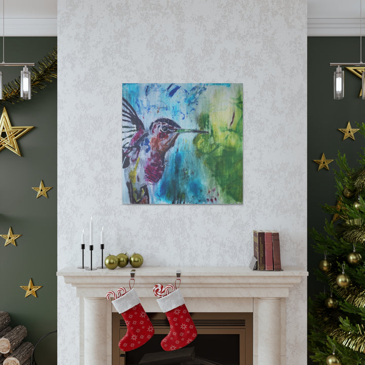 "Hummingbird #3" - Gallery Wrapped Canvas (MFG by Printify)