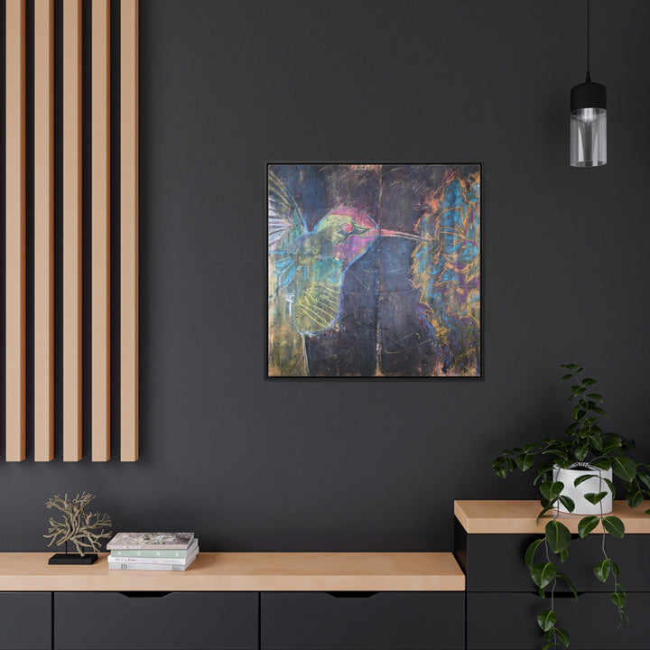 "Hummingbird #5" Gallery Wrapped/Framed Canvas (MFG by Printify)