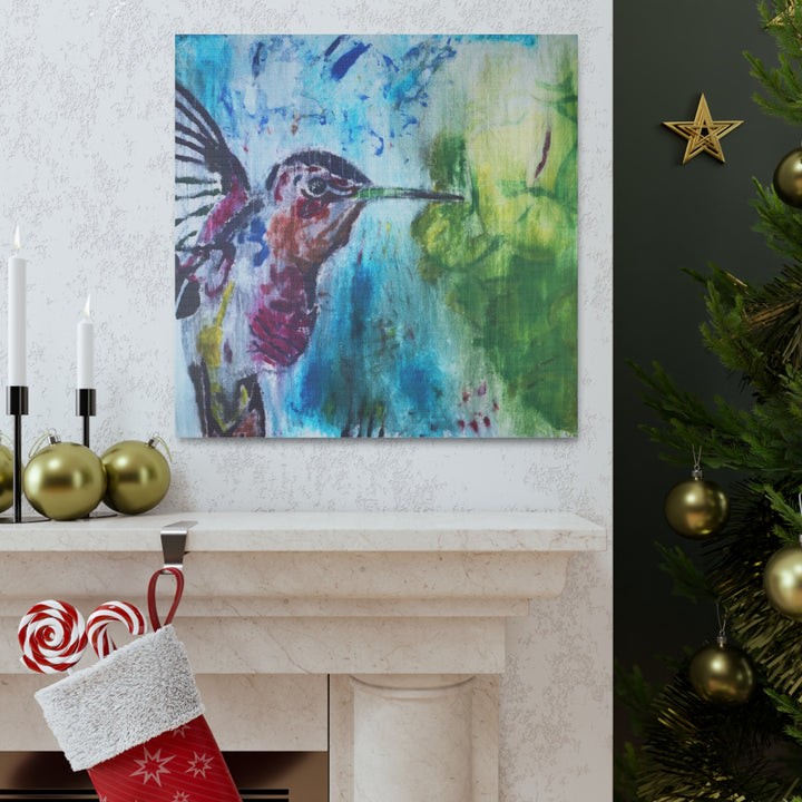 "Hummingbird #3" - Gallery Wrapped Canvas (MFG by Printify)