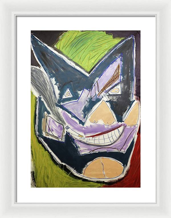 "Joker Batman" - Framed Print (Matted, MFG by Pixels)