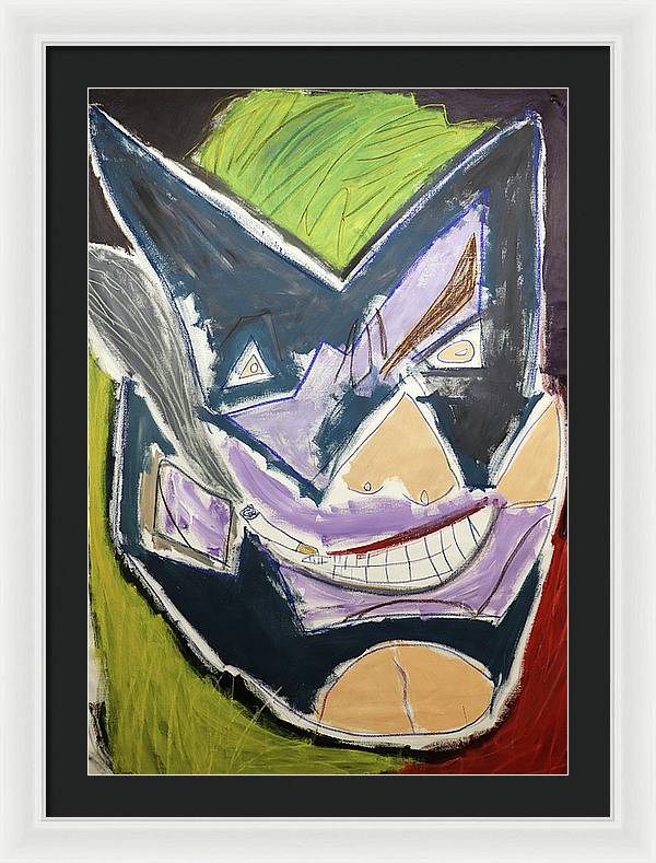 "Joker Batman" - Framed Print (Matted, MFG by Pixels)