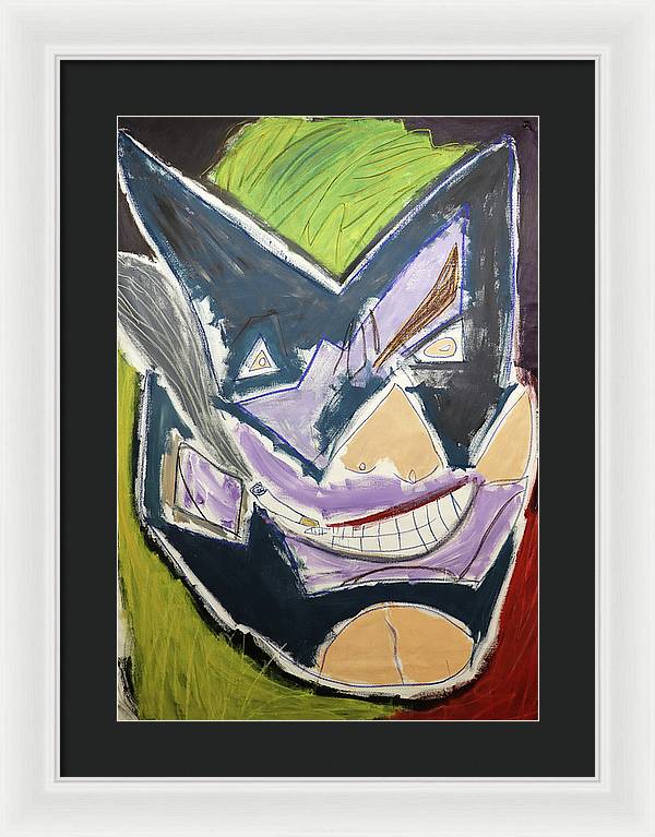 "Joker Batman" - Framed Print (Matted, MFG by Pixels)