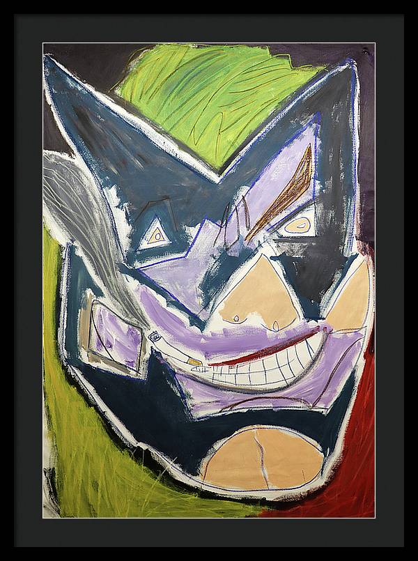 "Joker Batman" - Framed Print (Matted, MFG by Pixels)