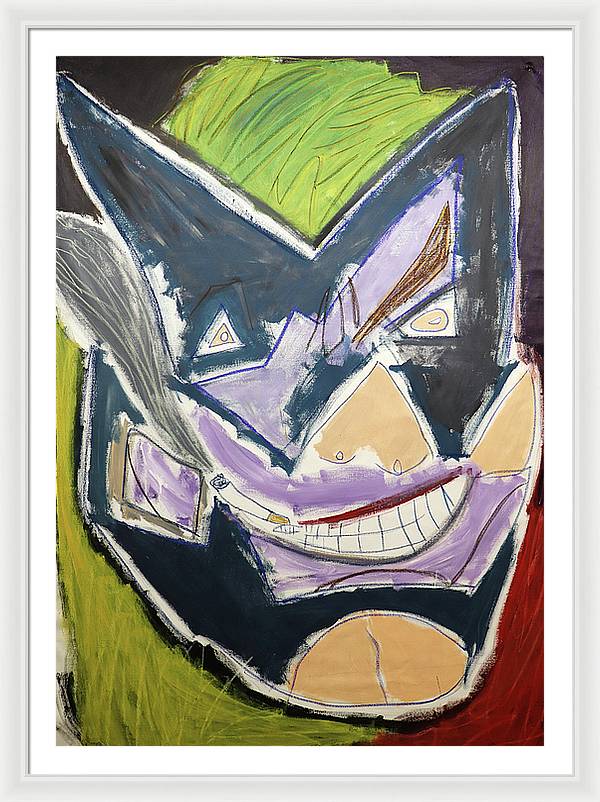 "Joker Batman" - Framed Print (Matted, MFG by Pixels)