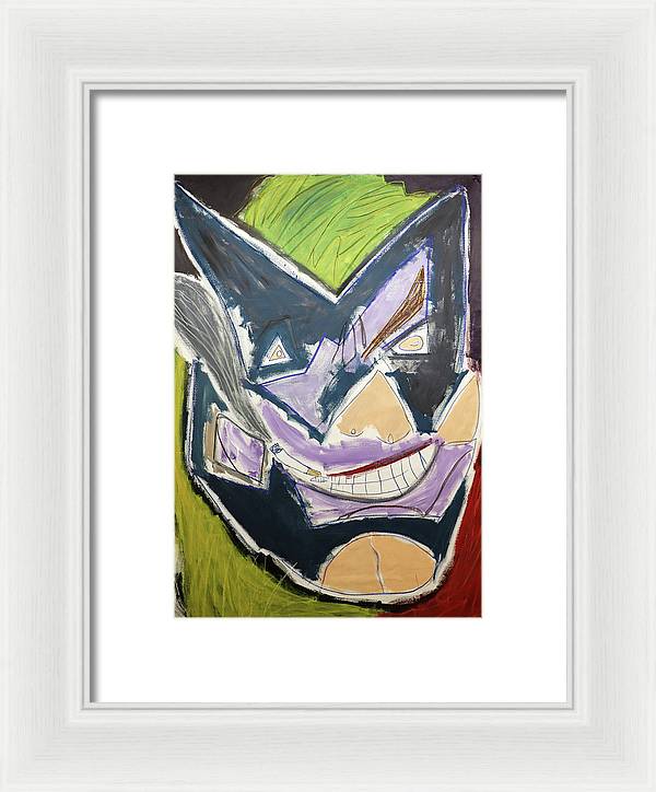 "Joker Batman" - Framed Print (Matted, MFG by Pixels)