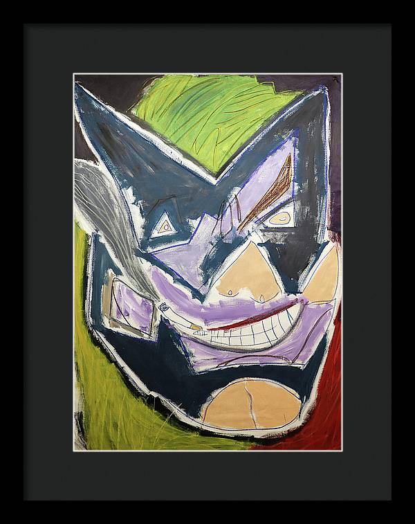 "Joker Batman" - Framed Print (Matted, MFG by Pixels)