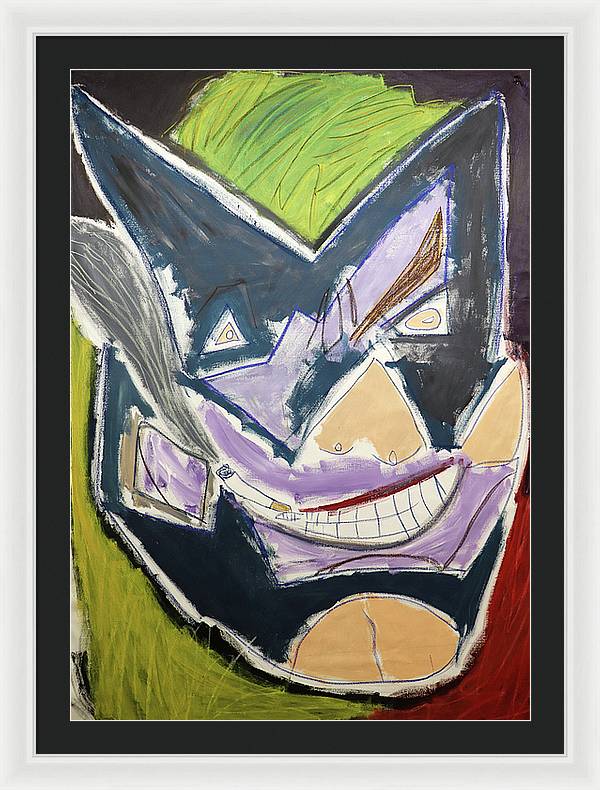 "Joker Batman" - Framed Print (Matted, MFG by Pixels)