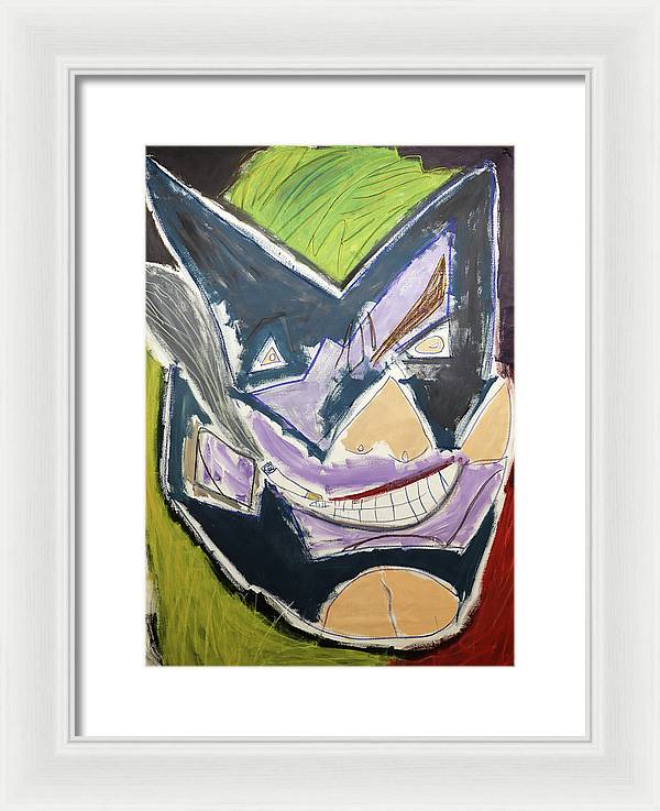 "Joker Batman" - Framed Print (Matted, MFG by Pixels)