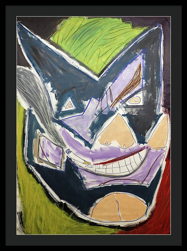 "Joker Batman" - Framed Print (Matted, MFG by Pixels)