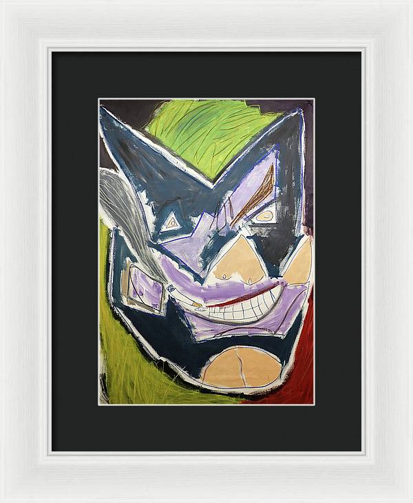 "Joker Batman" - Framed Print (Matted, MFG by Pixels)