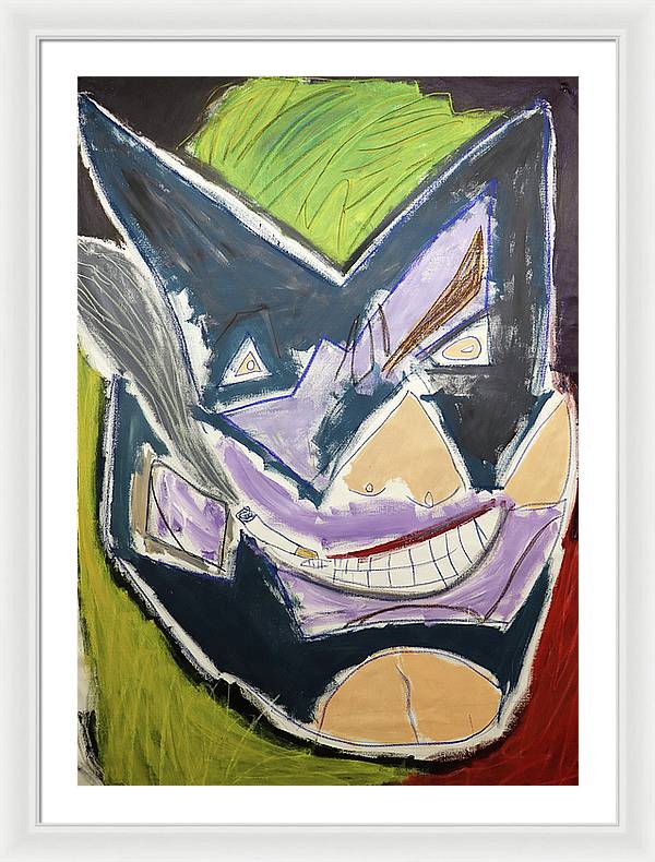 "Joker Batman" - Framed Print (Matted, MFG by Pixels)