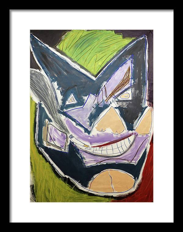 "Joker Batman" - Framed Print (Matted, MFG by Pixels)