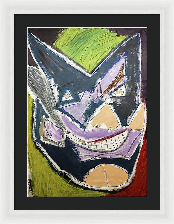 "Joker Batman" - Framed Print (Matted, MFG by Pixels)