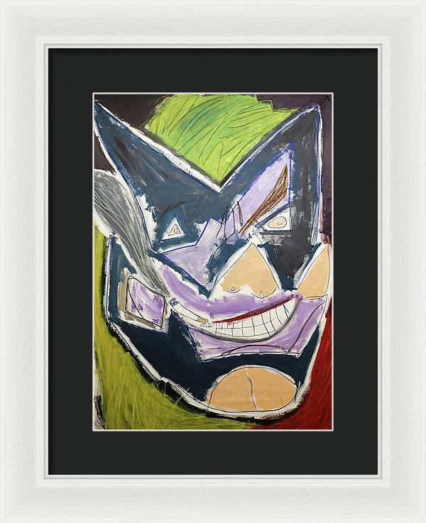 "Joker Batman" - Framed Print (Matted, MFG by Pixels)