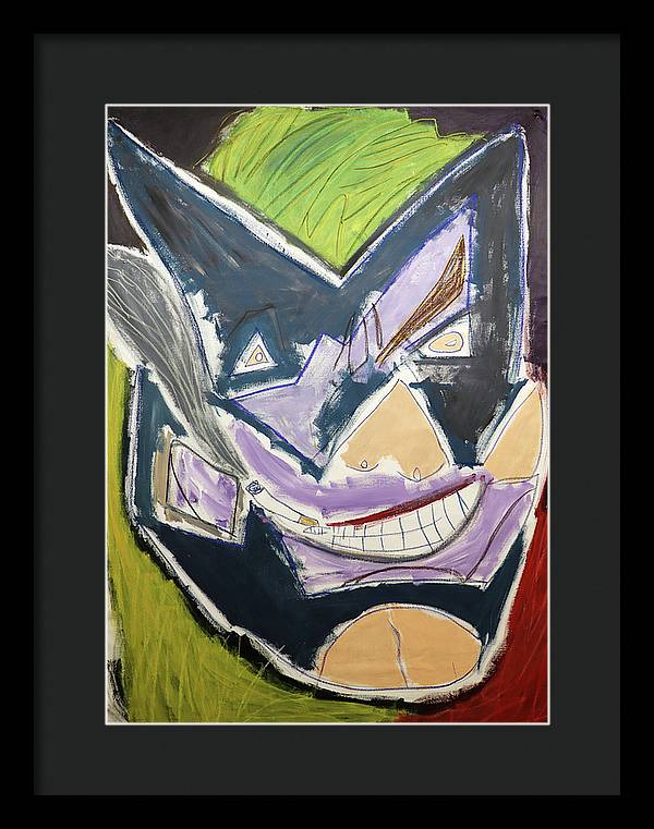 "Joker Batman" - Framed Print (Matted, MFG by Pixels)