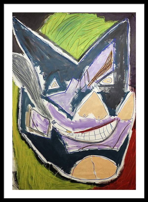 "Joker Batman" - Framed Print (Matted, MFG by Pixels)