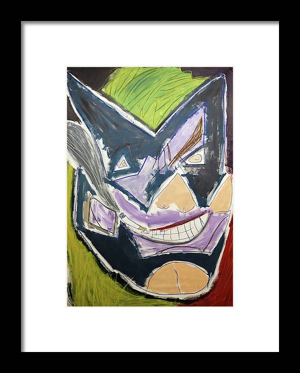 "Joker Batman" - Framed Print (Matted, MFG by Pixels)