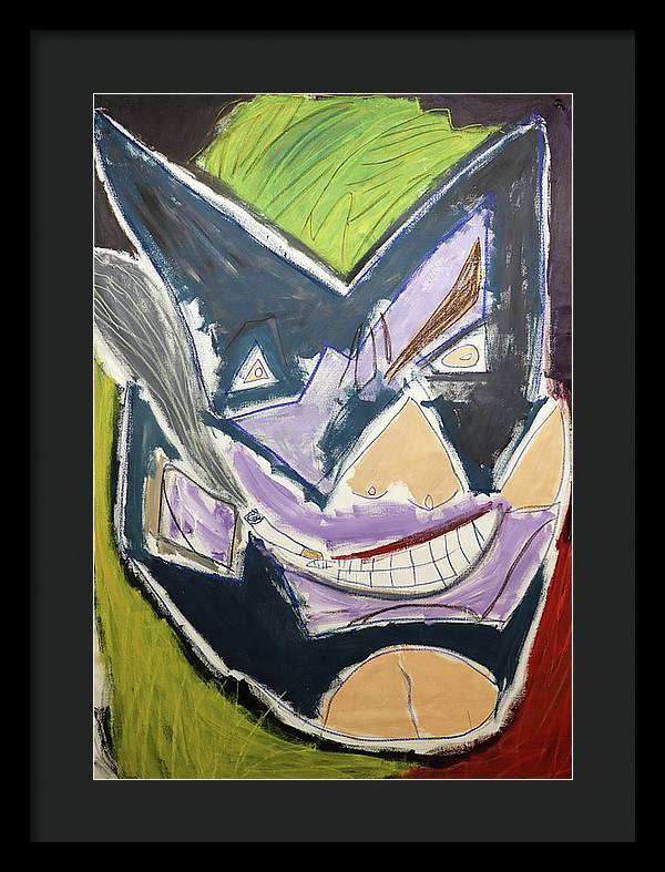 "Joker Batman" - Framed Print (Matted, MFG by Pixels)