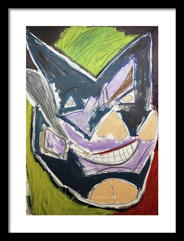 "Joker Batman" - Framed Print (Matted, MFG by Pixels)