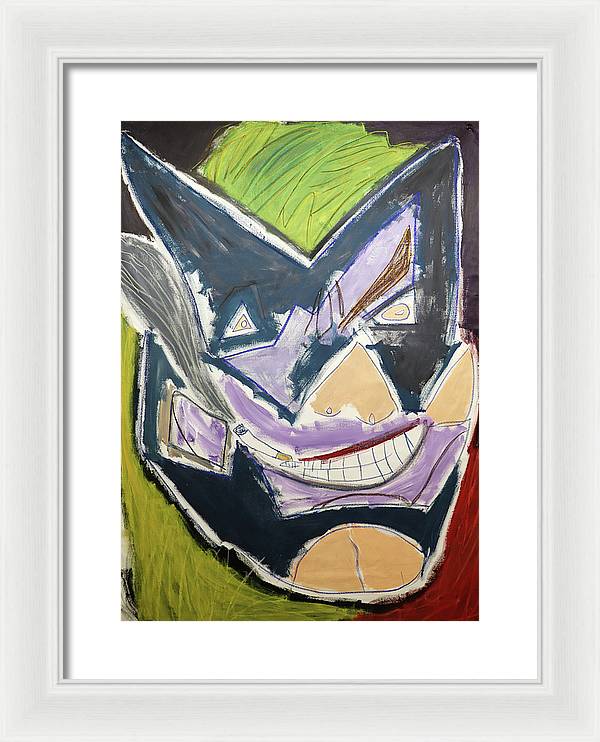 "Joker Batman" - Framed Print (Matted, MFG by Pixels)