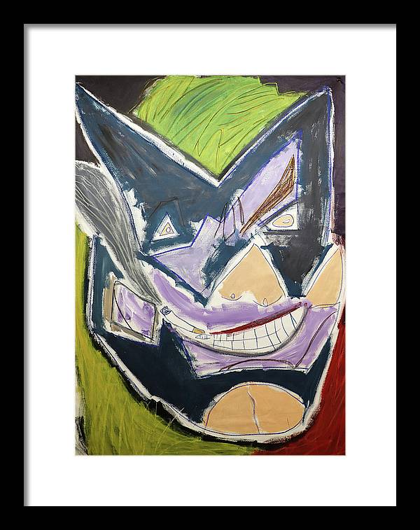 "Joker Batman" - Framed Print (Matted, MFG by Pixels)