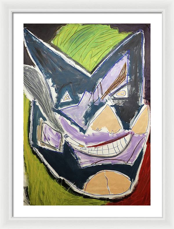 "Joker Batman" - Framed Print (Matted, MFG by Pixels)