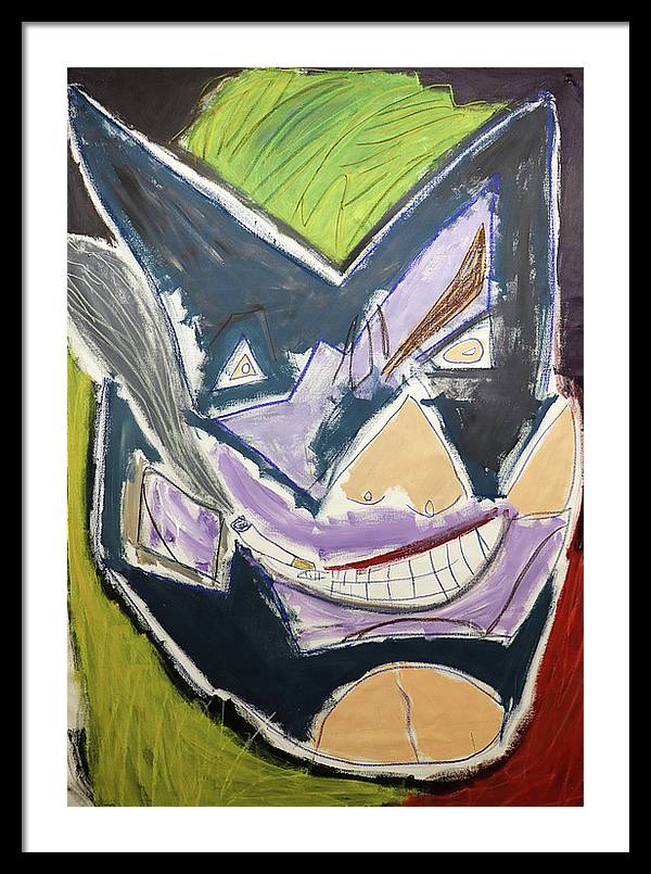 "Joker Batman" - Framed Print (Matted, MFG by Pixels)