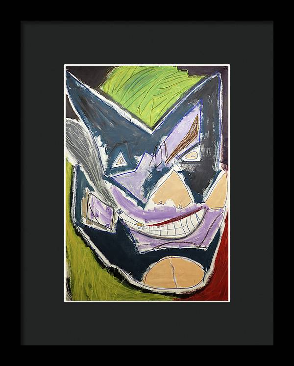 "Joker Batman" - Framed Print (Matted, MFG by Pixels)