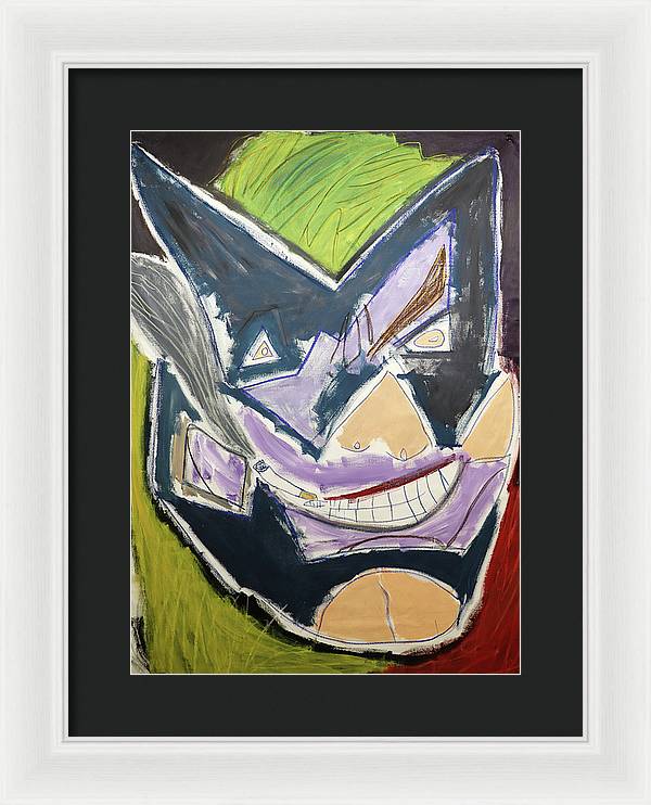 "Joker Batman" - Framed Print (Matted, MFG by Pixels)