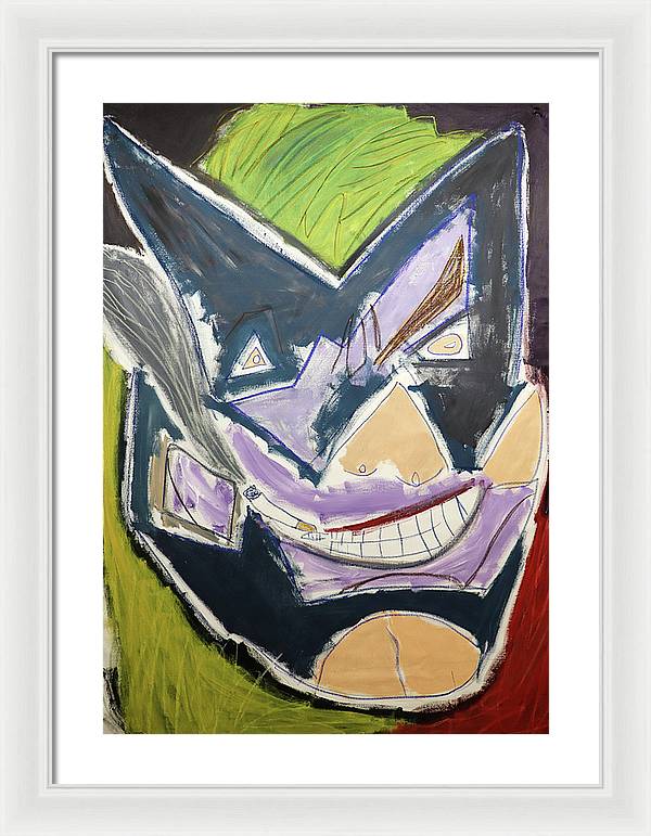 "Joker Batman" - Framed Print (Matted, MFG by Pixels)