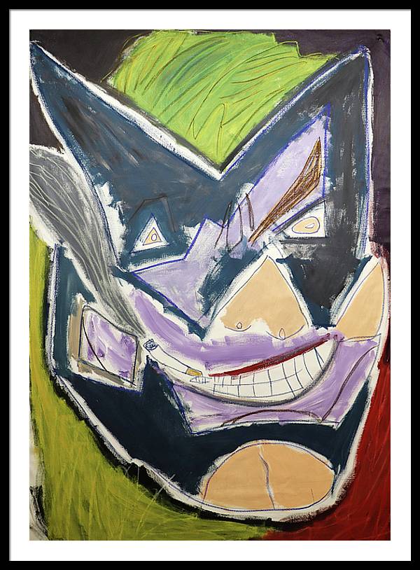 "Joker Batman" - Framed Print (Matted, MFG by Pixels)