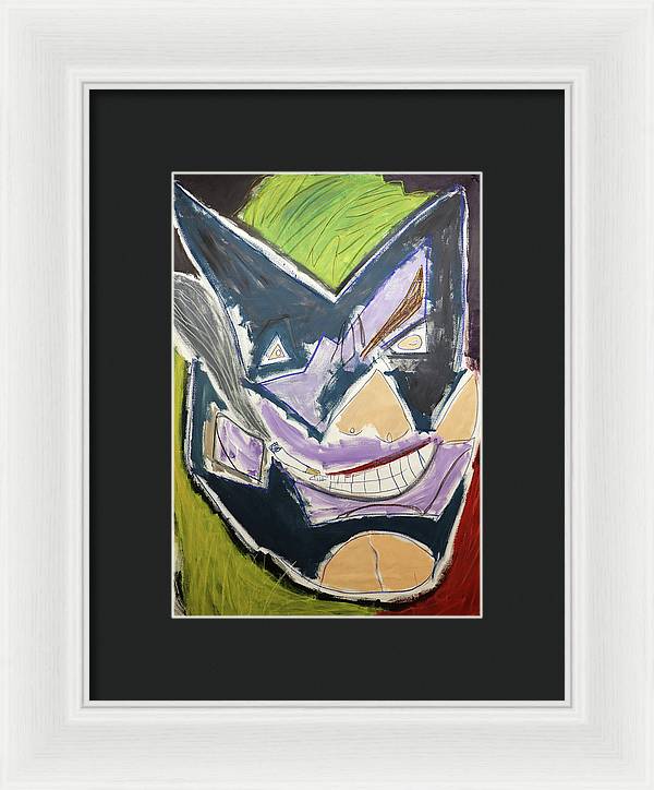 "Joker Batman" - Framed Print (Matted, MFG by Pixels)