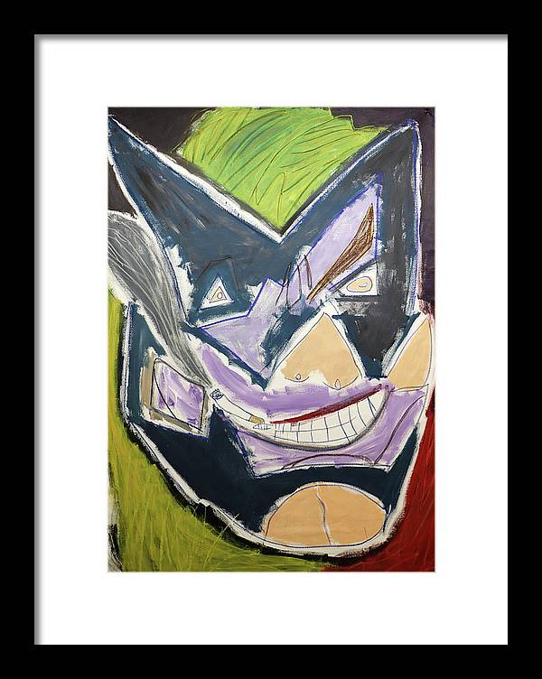 "Joker Batman" - Framed Print (Matted, MFG by Pixels)