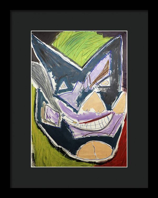 "Joker Batman" - Framed Print (Matted, MFG by Pixels)