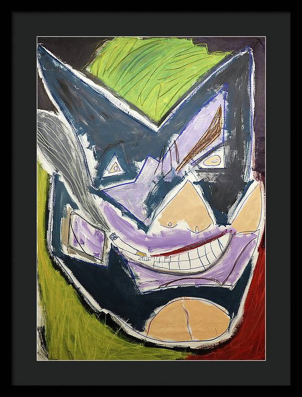 "Joker Batman" - Framed Print (Matted, MFG by Pixels)