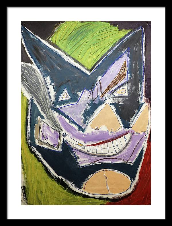 "Joker Batman" - Framed Print (Matted, MFG by Pixels)