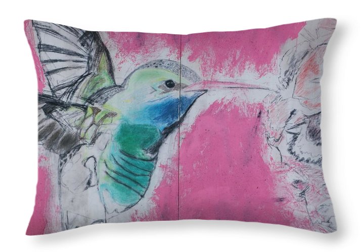 "Hummingbird #4" - Throw Pillow