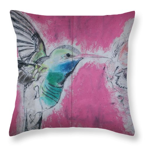 "Hummingbird #4" - Throw Pillow