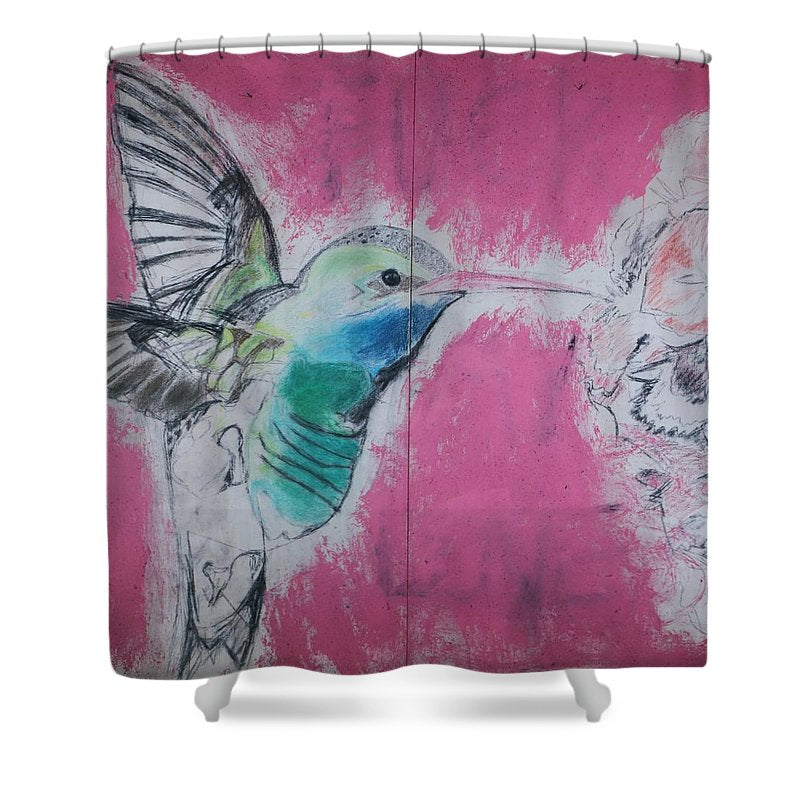 "Hummingbird #4" - Shower Curtain