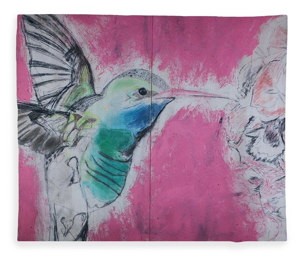 "Hummingbird #4" - Blanket