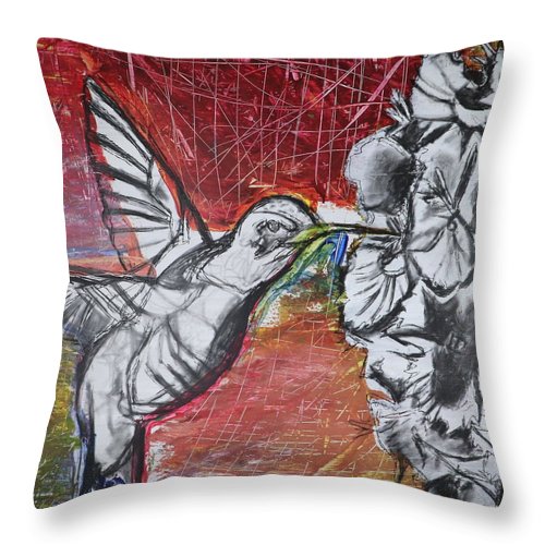 "Hummingbird #1" - Throw Pillow