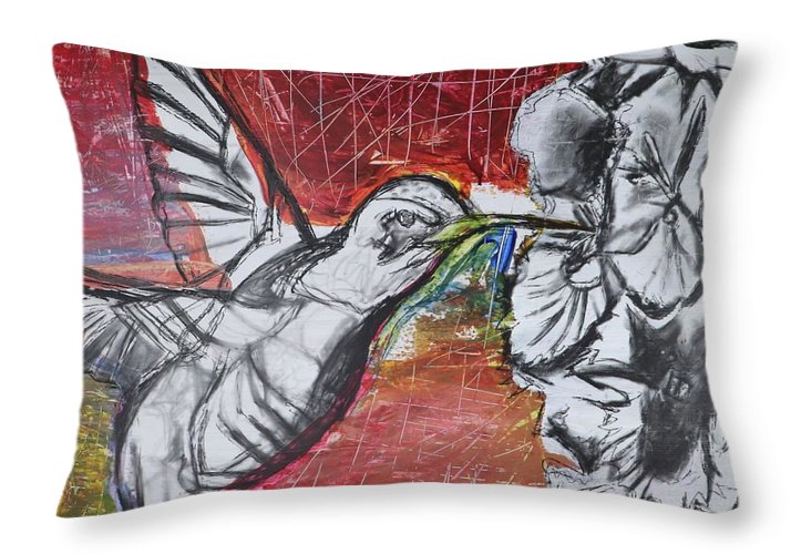 "Hummingbird #1" - Throw Pillow