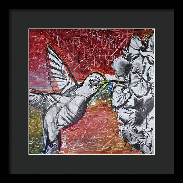 "Hummingbird #1" - Framed Print (Matted)