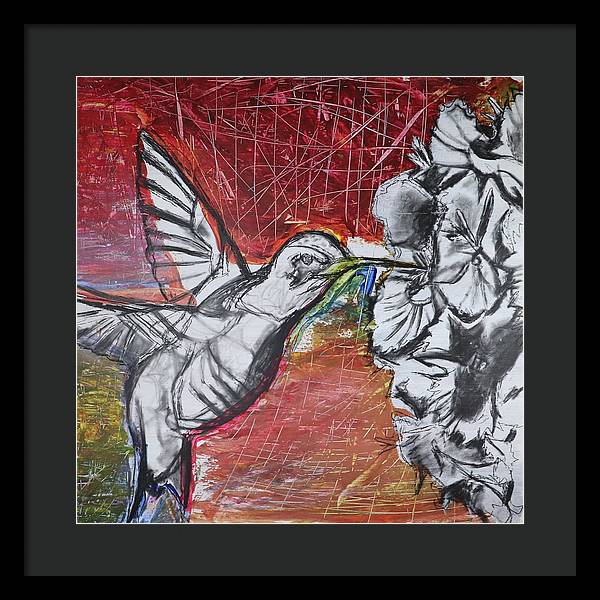 "Hummingbird #1" - Framed Print (Matted)